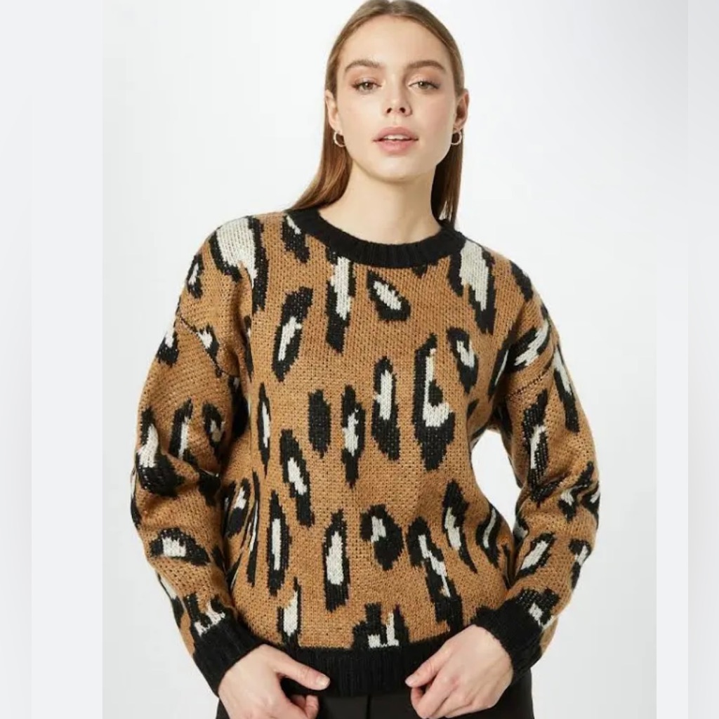 Nwt Minkpink By Revolve Latifah Intarsia Sweater In Multi